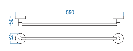 Havluluk Proje Uzun 50 CM Krom A.1615 - Görsel 2